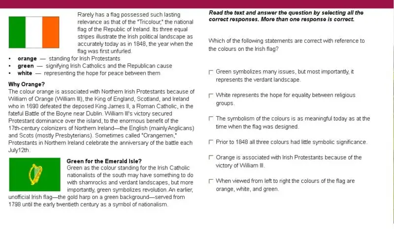 reading, mcq, multiple answers